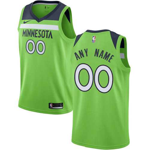 Men & Youth Customized Minnesota Timberwolves Green Nike Statement Edition Jersey-0